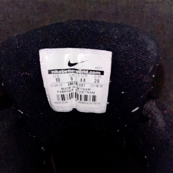 Nike Air Blackout Basketball Sneaker Shoes. Black. Size 10 - Picture 7 of 7